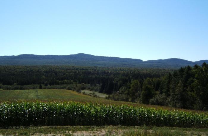 view along the Route des Sommets in the Eastern Townships of Quebec